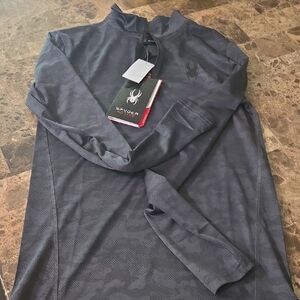 Spyder Charcoal Patterned Long Sleeve Top